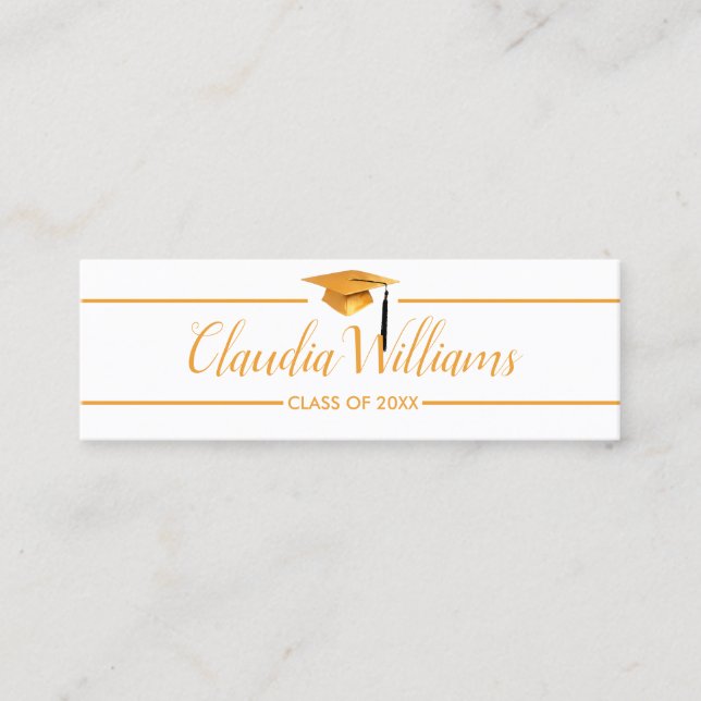 Graduation Name Card - Elegant Classic Insert Card (Front)