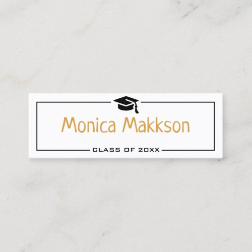 Graduation Name Card  Elegant Classic Insert Card