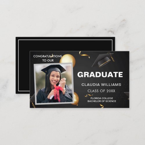 Graduation Name Card _ Elegant Modern Insert Card