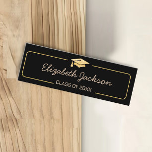 Graduation Name Card   Gold Glitter Insert Card