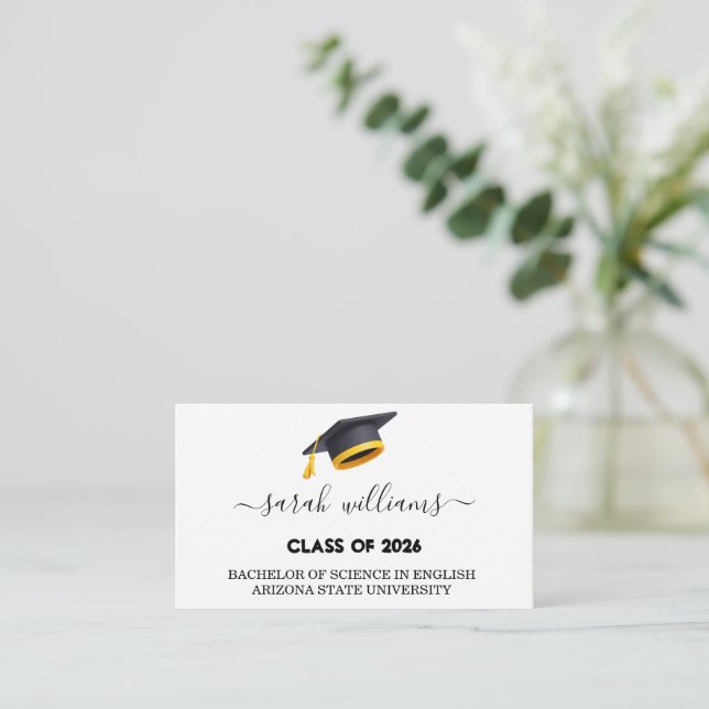 Graduation Name Card Grad Announcement 2025 (Standing Front)