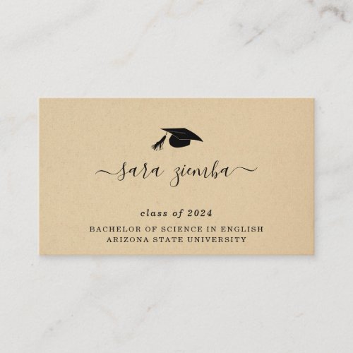 Graduation Name Card Grad Announcement Insert
