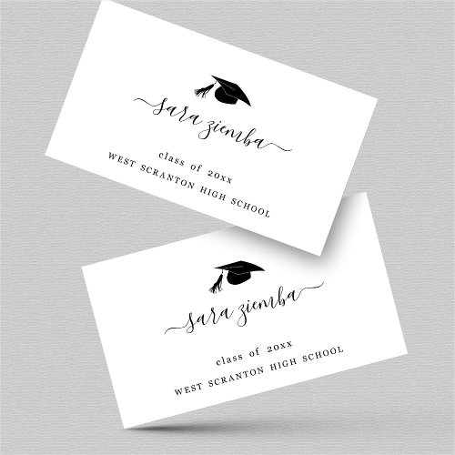 Graduation Name Card Grad Announcement Insert