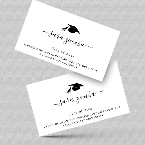 Graduation Name Card Grad Announcement Insert