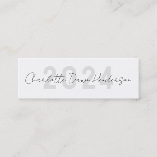 Graduation Name Card Handwritten Script Class Year