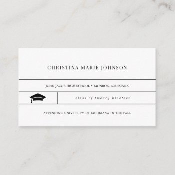 Graduation Name Card Insert by fancypaperie at Zazzle