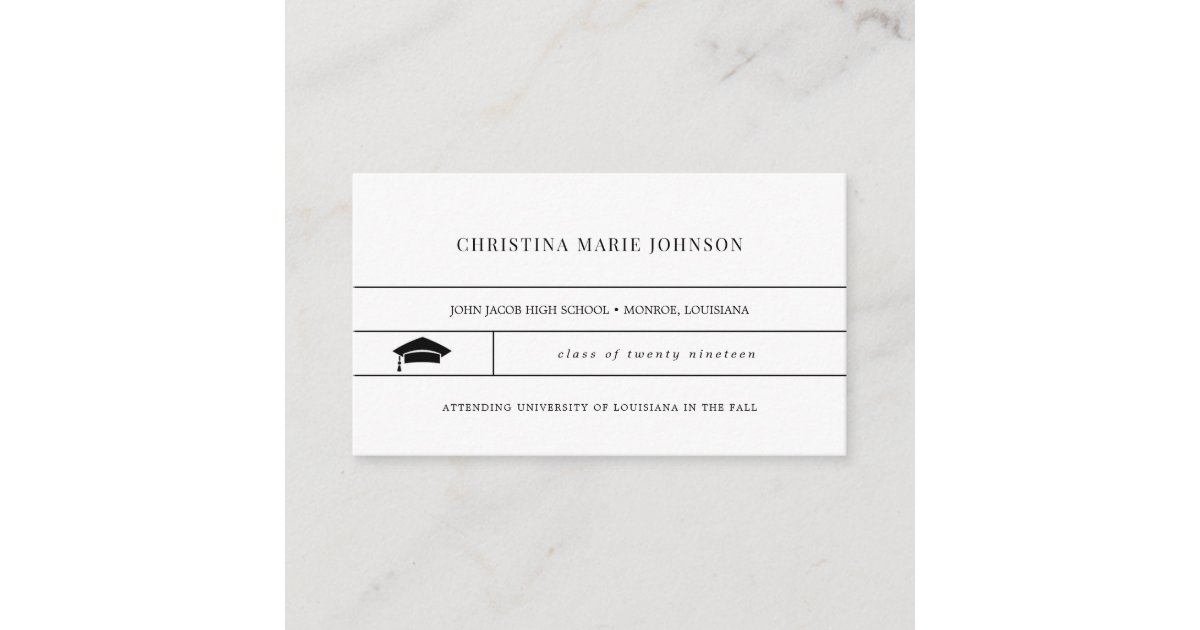 Graduation Name Card Insert | Zazzle