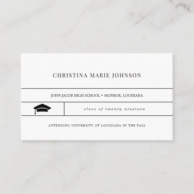 Graduation Name Card Insert | Zazzle