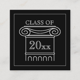 Graduation Name Card Insert  Announcement - Black