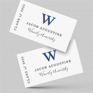 Graduation Name Card Insert with School Logo