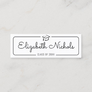 Graduation Name Card . Modern Classic Insert Card