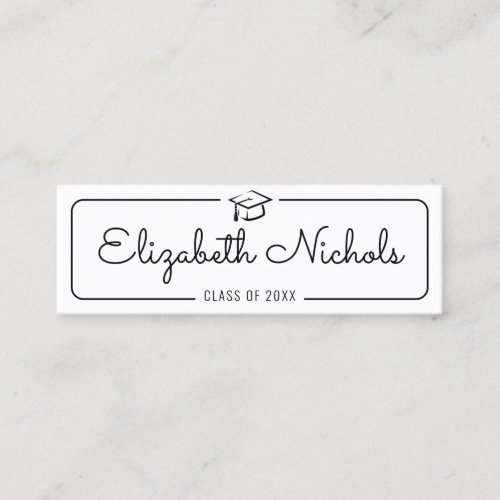 Graduation Name Card  Modern Classic Insert Card