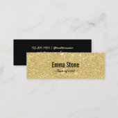 Graduation Name Card Modern Gold Glitter Insert (Front/Back)