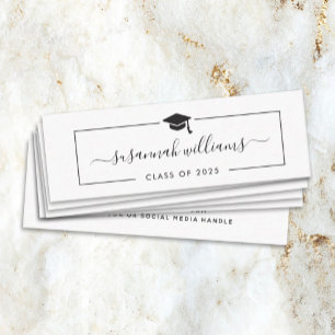Graduation Name Card   Modern Script Insert Card