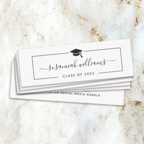 Graduation Name Card | Modern Script Insert Card