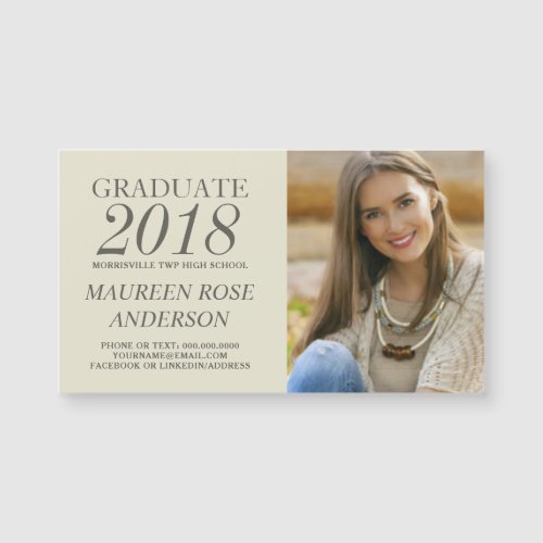 Graduation Name Card Photo Contact Keepsake