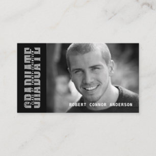 Graduation Name Card Photo - School Color Choice