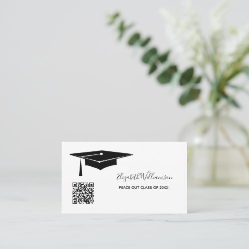 Graduation Name Card QR Code Insert Card