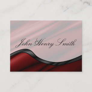 Graduation Name Card, Red Silk Wave Calling Card