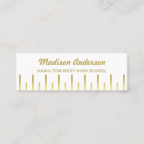 Graduation Name Card Senior Year Insert Deco Gold