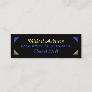 Graduation Name Card Senior Year Insert Gold Foil