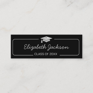 Graduation Name Card | Silver Glitter Insert Card