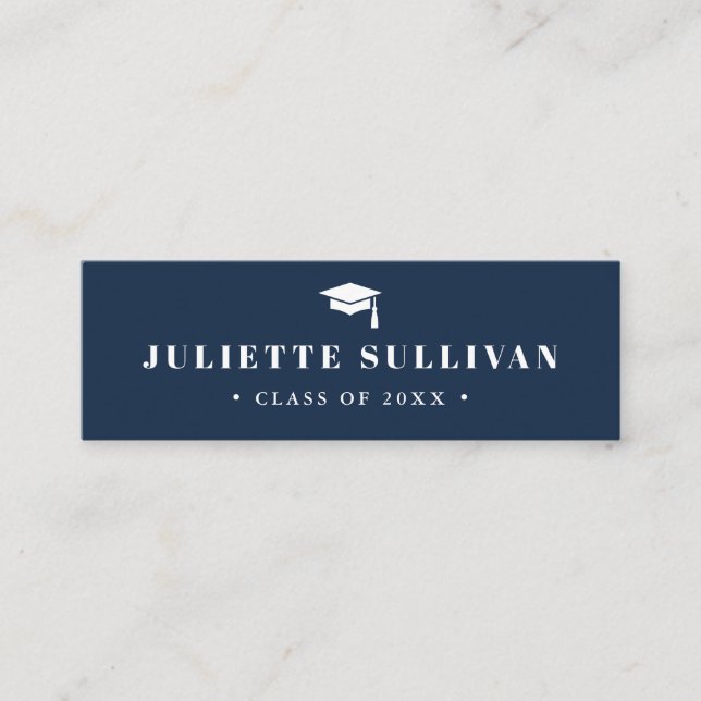 Graduation Name Card | Simple Type Insert Card (Front)
