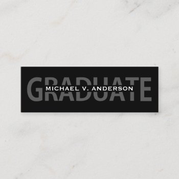 Graduation Name Cards Black-white Bold Lettering by HolidayInk at Zazzle