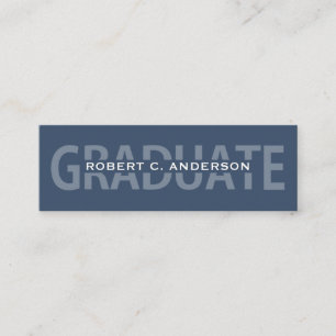 Graduation Name Cards Blue Bold Lettering