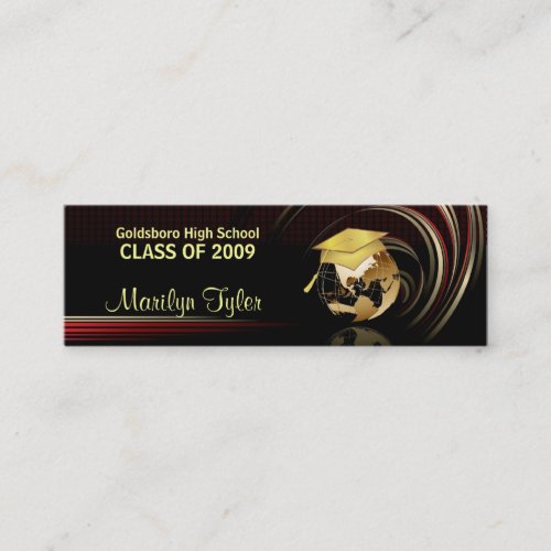 Graduation Name Cards _ Class of 2009 _ Gold