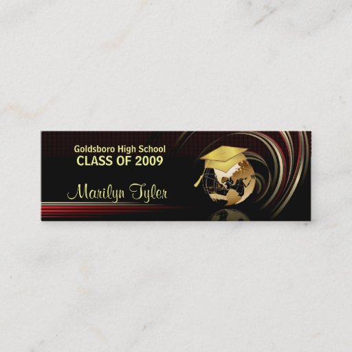 Customizable Graduation Name Cards - Class of 2009 - Gold Business Card