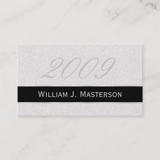 Graduation Name Cards - Gray and Black (Front)
