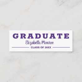 Graduation Name Class Details Purple Insert Card