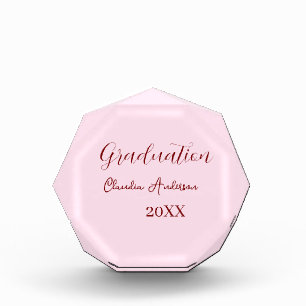 Graduation name class of 20XX mauve calligraphy co Acrylic Award