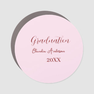 Graduation name class of 20XX mauve calligraphy co Car Magnet