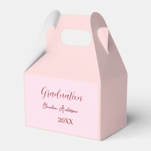 Graduation name class of 20XX mauve calligraphy co Favor Boxes