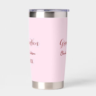 Graduation name class of 20XX mauve calligraphy co Insulated Tumbler