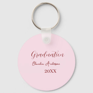 Graduation name class of 20XX mauve calligraphy co Keychain