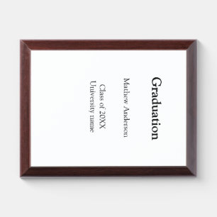 Graduation name class of 20XX university name simp Award Plaque