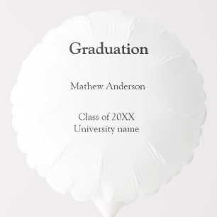 Graduation name class of 20XX university name simp Balloon