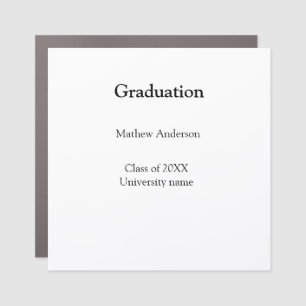Graduation name class of 20XX university name simp Car Magnet