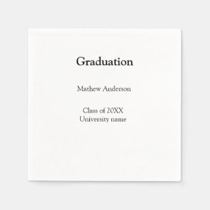 Graduation name class of 20XX university name simp Napkins