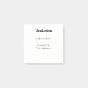 Graduation name class of 20XX university name simp Post-it Notes