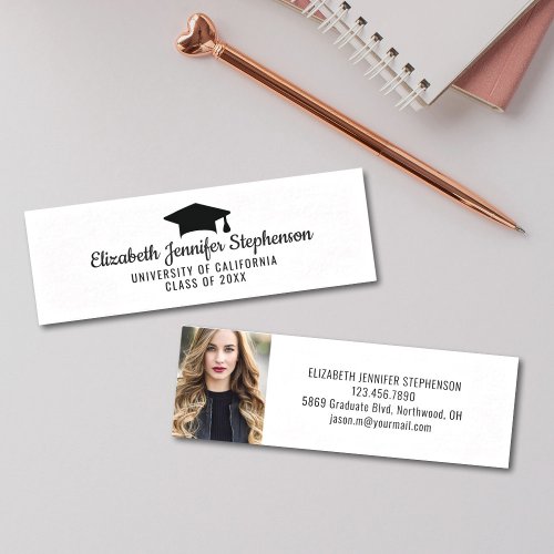 Graduation name insert simple photo card