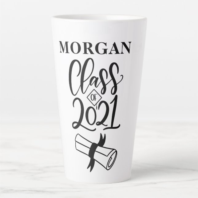 Graduation Name Personalized Latte Mug (Front)