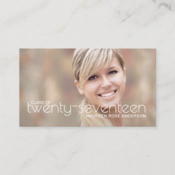 Graduation Name Photo Cards Modern Text Overlay by HolidayInk at Zazzle
