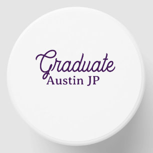 Graduation name purple simple minimal stylish call mini candle favors