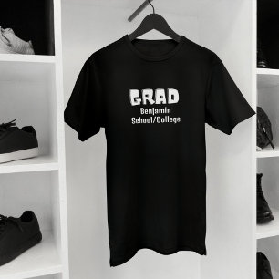graduation names of  class mates simple black T-Shirt