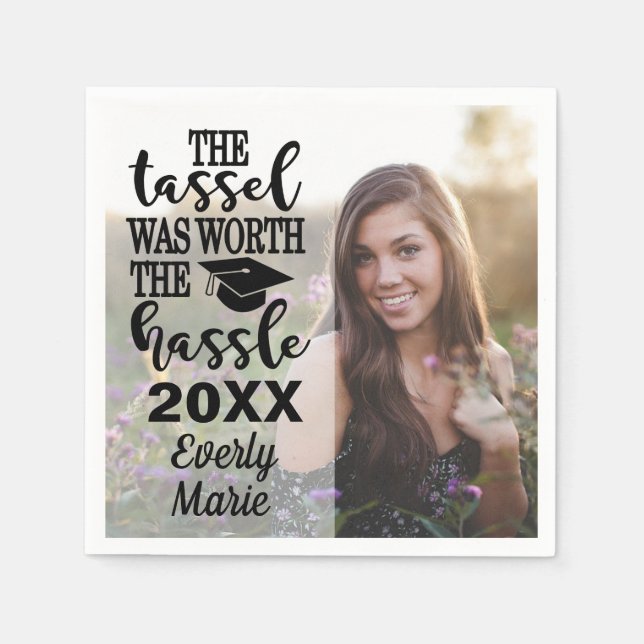 Graduation Napkins with Photo (Front)