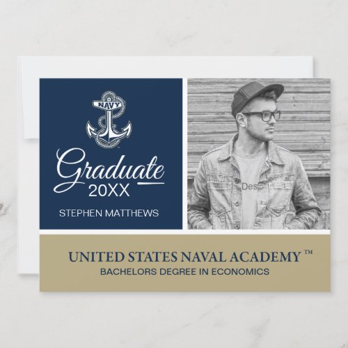 Graduation  Naval Academy Anchor Invitation